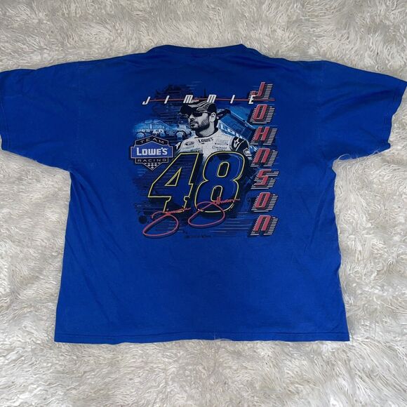 Jimmie Johnson T Shirt Size 2XL NASCAR Chase Authentics #48 Blue - Picture 1 of 5